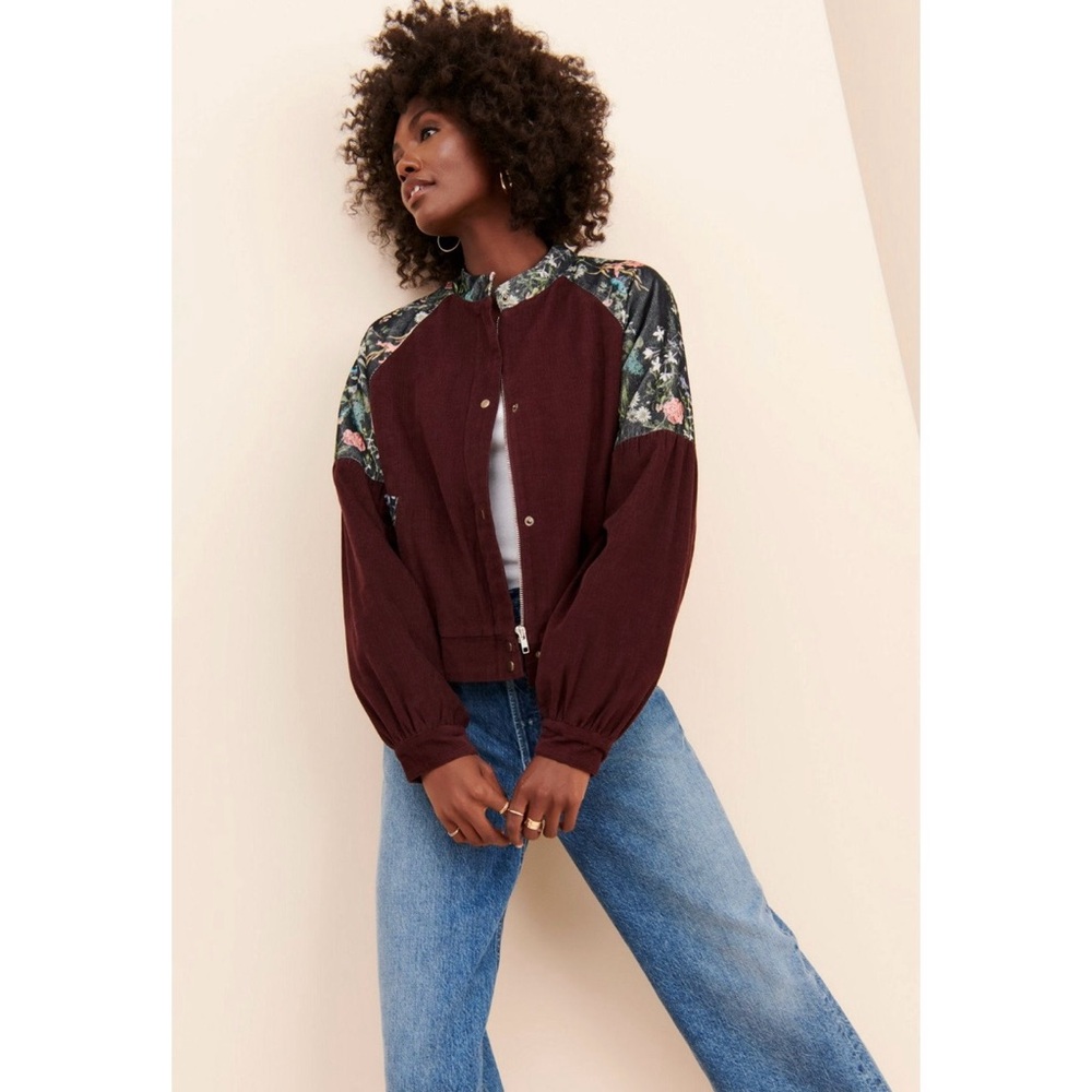 ANTHROPOLOGIE Patchwork Bomber Jacket